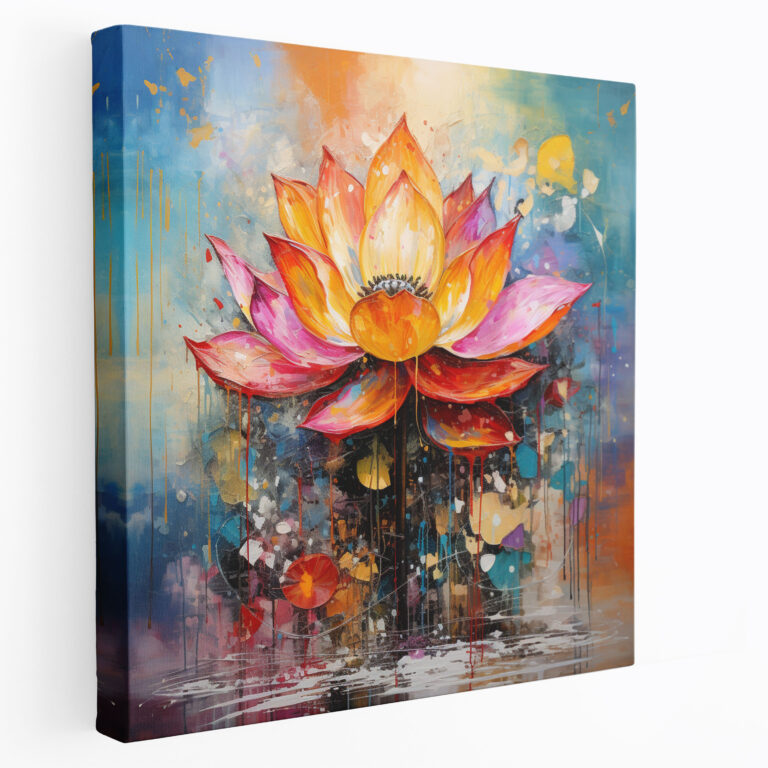 Spiritual Wall Art - Blossoming Lotus Flower Canvas Print - Spiritual, Canvas, Spiritual, Wall Art