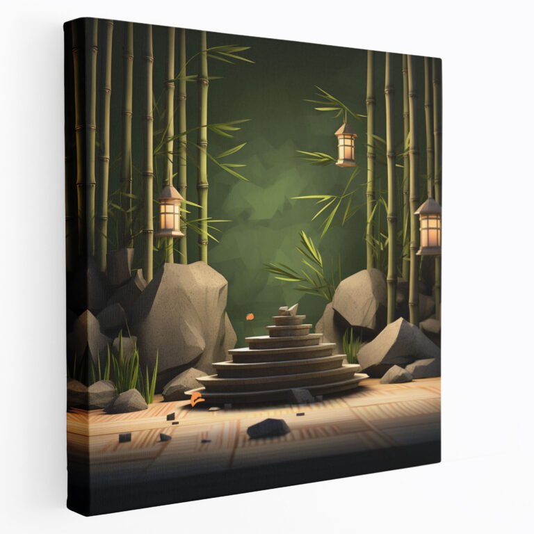 Spiritual Wall Art - Serene Zen Garden Canvas Print - Spiritual, Canvas Print, Canvas, Stones