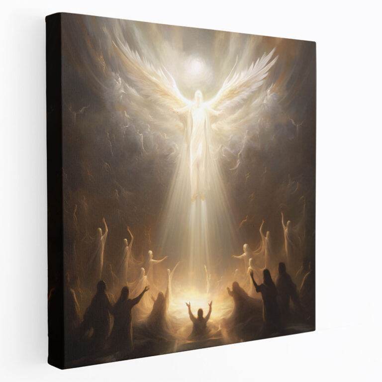 Angelic Enlightenment Canvas Print - Spiritual, Home Decoration, Digital Painting, Divine Guidance