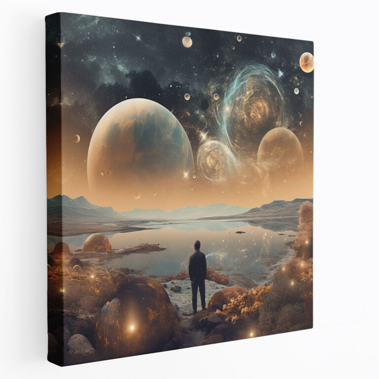 Spiritual Canvas Print - Surreal Digital Collage Wall Art - Spiritual, Wall Art, Canvas Print, Home Decoration