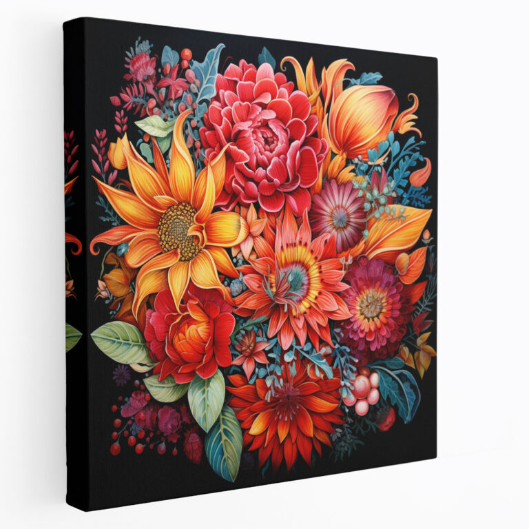 Spiritual Canvas Print - Botanical Mandala Wall Decor - Spiritual, Wall Art, Canvas Print, Home Decoration
