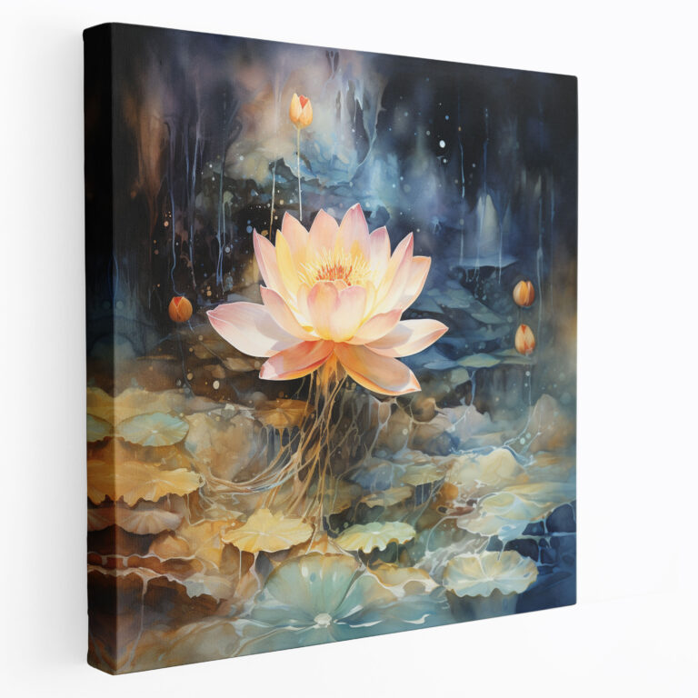 Lotus Blossom Canvas Print - Spiritual, Lotus Flower, Wall Art, Canvas Print