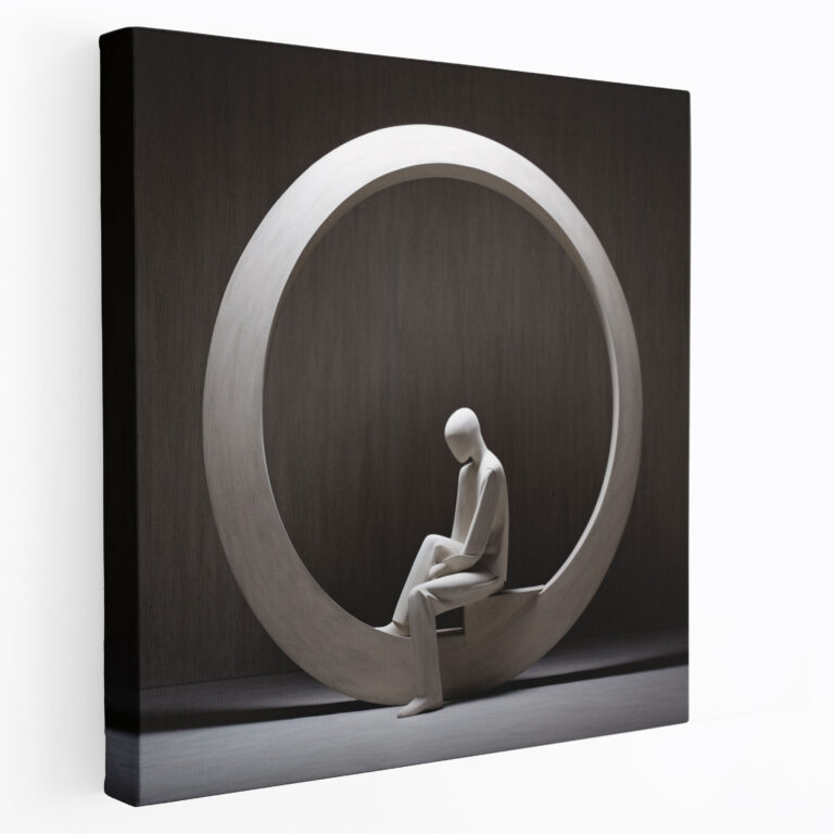 Tranquil Spiritual Wall Art - Spiritual, Home Decoration, Canvas, Contemplative Pose
