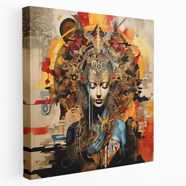 Interconnected Spiritual Canvas Print - Spiritual, Interconnectedness, Spiritual Symbols, Vibrant Colors