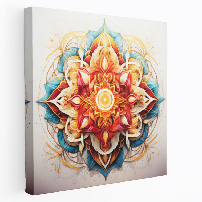 Spiritual Wall Art - Mandala Symmetrical Design Canvas Print - Spiritual, Mandala, Canvas Print, Wall Art