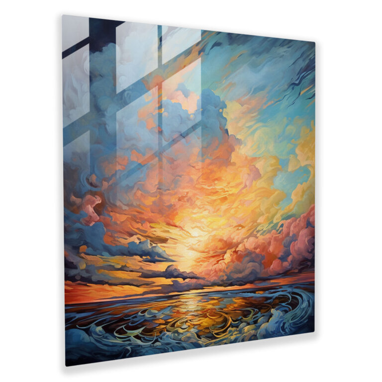Impressionist Storm Glass Print - Storm, Glass Art, Impressionist-Inspired, Modern Art