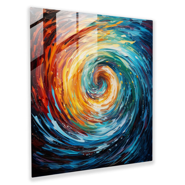 Stormy Vortex Glass Print - Storm, Home Decoration, Glass Print, Modern Art
