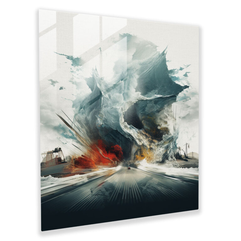 Storm Surge Glass Print - Storm, Wall Decoration, Home Decoration, Storm