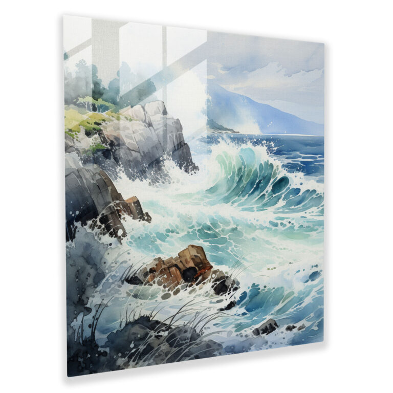 Stormy Shoreline - Glass Wall Art - Storm, Glass Print, Landscape, Wall Decoration