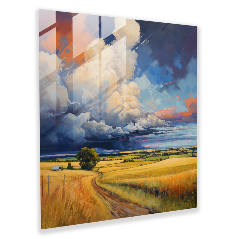 Tranquil Storm - Glass Wall Art - Storm, Impressionist Painting, Serenity, Modern Art