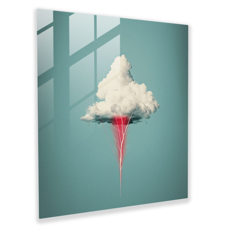 Electric Sky - Glass Wall Art - Storm, Modern Art, Visually Striking, Glass Art
