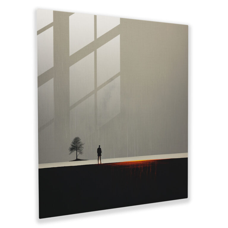 Minimal Storm Glass Print - Storm, Glass Print, Glass Wall Art, Dramatic Contrasts