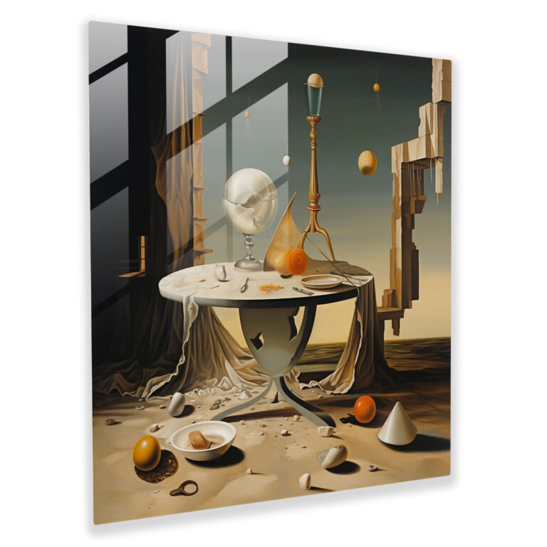 Still Life Glass Print - Surreal Floating Objects - Still Life, Glass Art, Glass Wall Art, Surrealistic