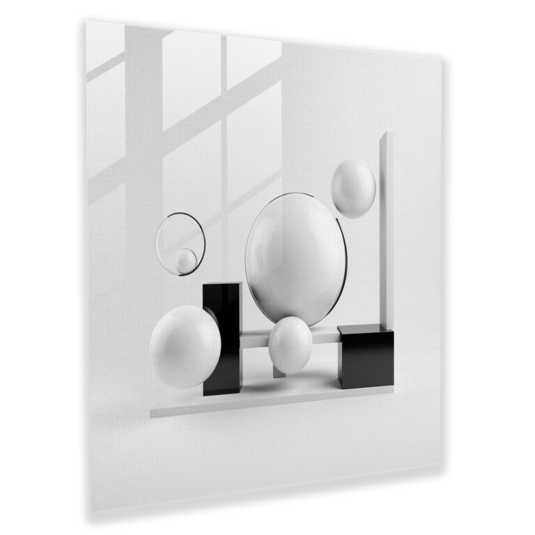 Still Life Glass Print - Contemporary Geometric Objects - Still Life, Glass Art, Modern Art, Glass Wall Art