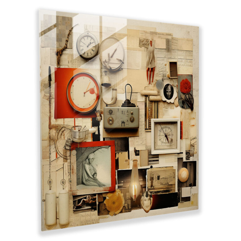 Still Life Glass Print: Vintage Treasures - Still Life, Vintage Objects, Glass Print, Glass Wall Art