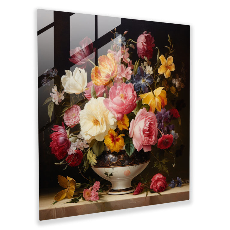 Still Life Glass Print - Classic Oil Painting - Still Life, Glass Print, Classic Oil Painting, Home Decoration