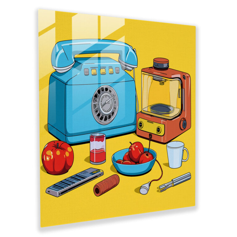 Still Life Glass Print - Pop Art Collection - Still Life, Modern Art, Glass Art, Glass Print