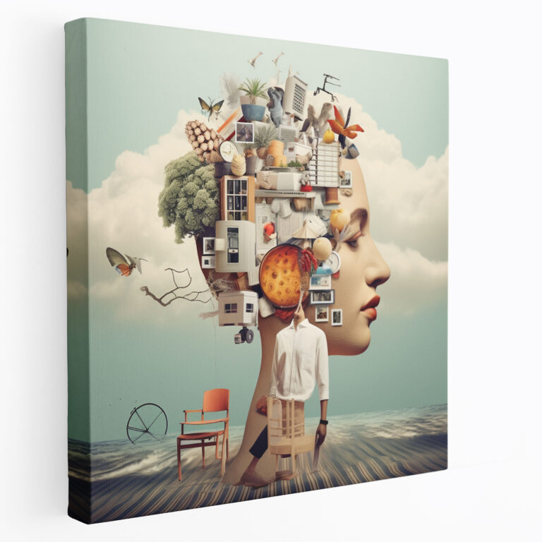 Still Life Canvas Print - Surreal Digital Collage Wall Art - Still Life, Canvas, Home Decoration, Still Life