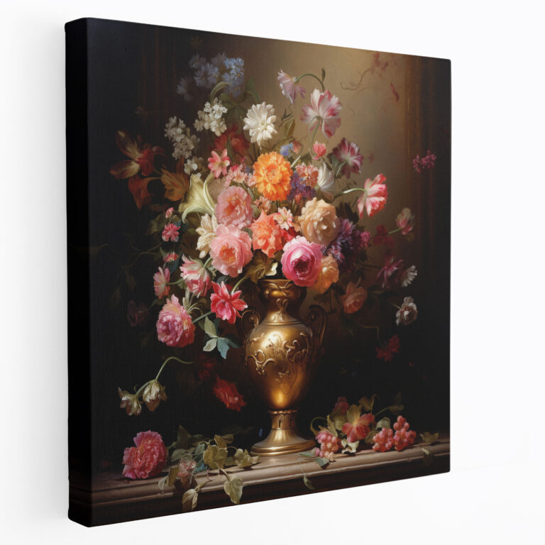 Still Life Canvas Print - Baroque Floral Arrangement Wall Art - Still Life, Floral Arrangement, Wall Decoration, Baroque-Inspired Painting