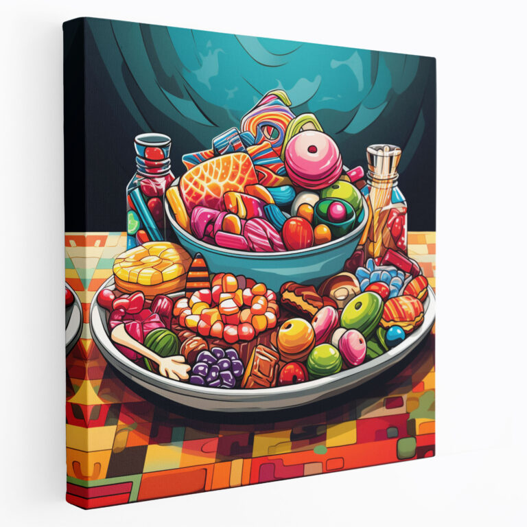 Still Life Canvas Print - Pop Art Candy Table Wall Art - Still Life, Canvas, Still Life, Canvas Wall Art