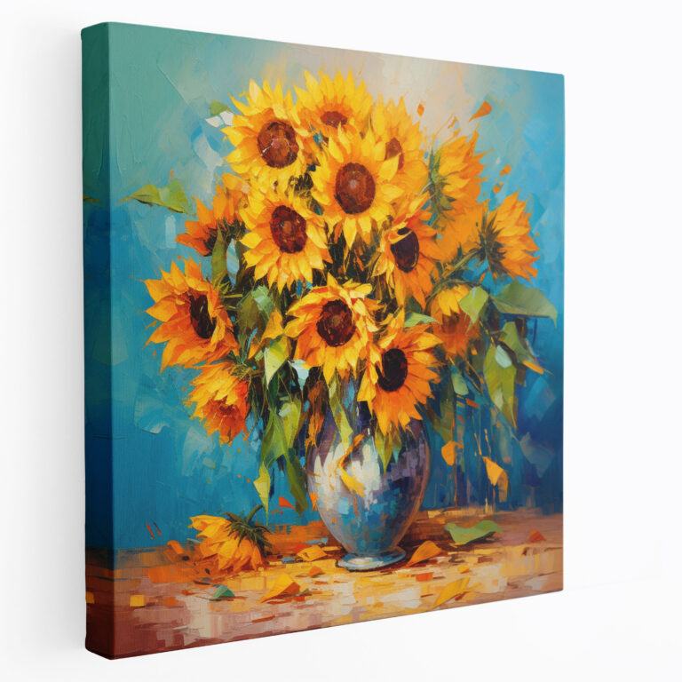 Still Life Canvas Print - Impressionist Sunflowers - Still Life, Canvas Wall Art, Still Life, Canvas Print