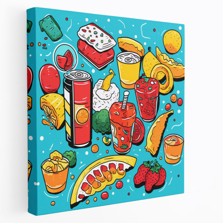 Still Life Wall Art - Pop Art Food And Beverage - Still Life, Wall Art, Canvas Print, Pop Art