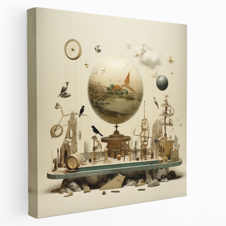 Still Life Canvas Print - Curiosity-Inducing Surreal Mixed Media Wall Art - Still Life, Curiosity, Canvas Wall Art, Wonder