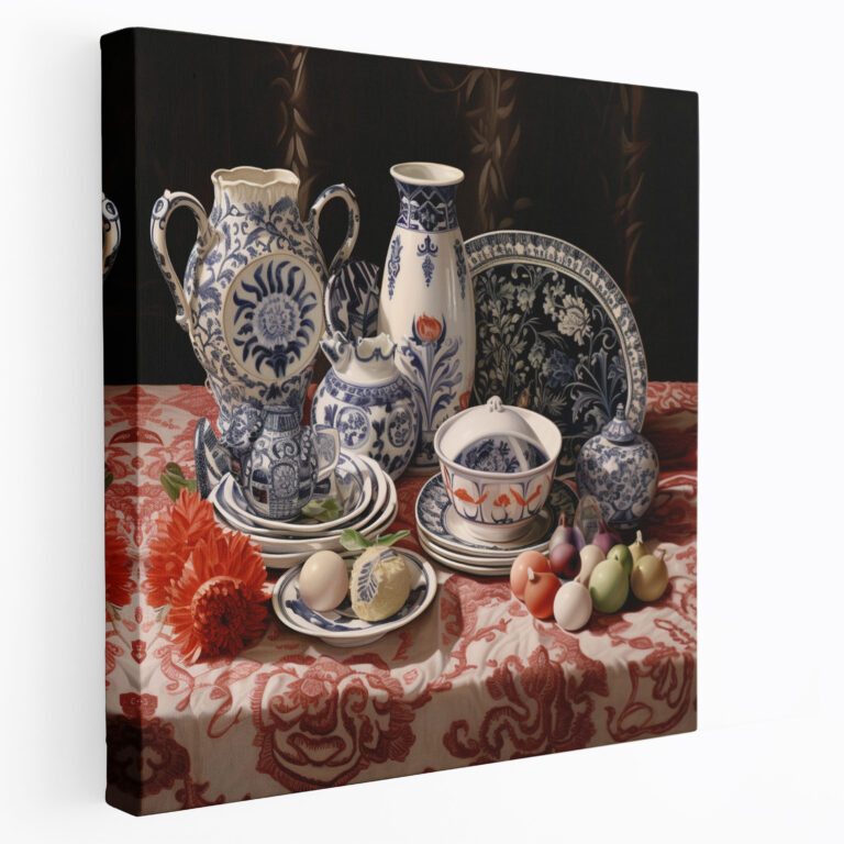 Still Life Wall Art - Exquisite Traditional Porcelain Painting Canvas Print - Still Life, Traditional Porcelain Painting, Canvas Wall Art, Exquisite Detail