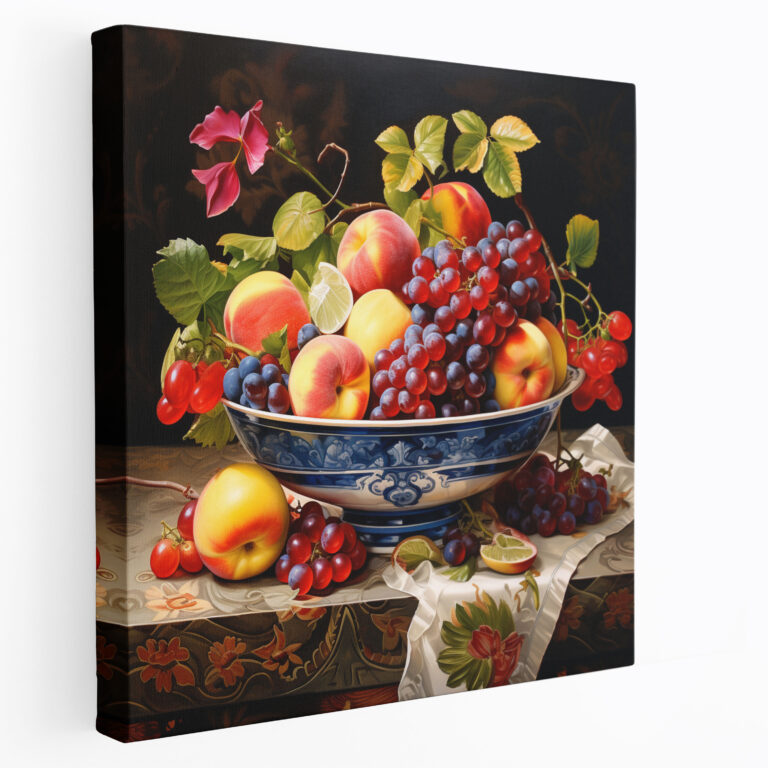 Still Life Canvas Print - Classic Fruit Bowl - Still Life, Wall Decoration, Canvas, Vibrant Colors