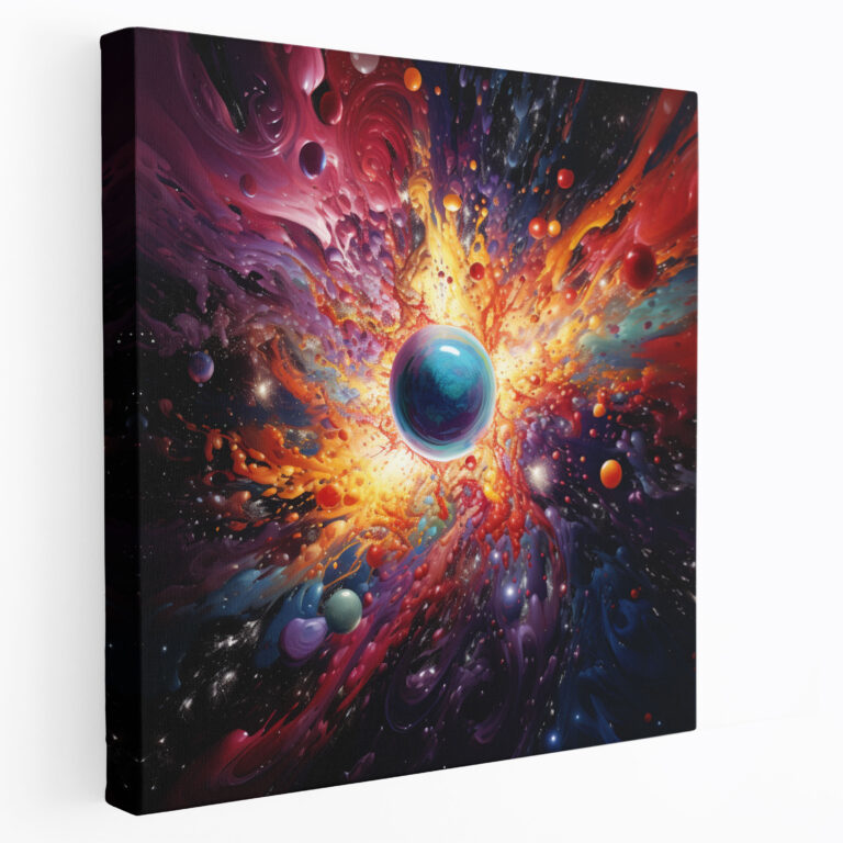 Cosmic Star Map Canvas Print - Star Map, Star Map, Cosmic Art, Vibrant Colors