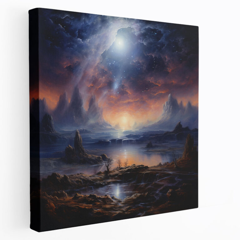 Starry Sky Canvas Print - Star Map, Celestial Landscape, Canvas, Wall Art