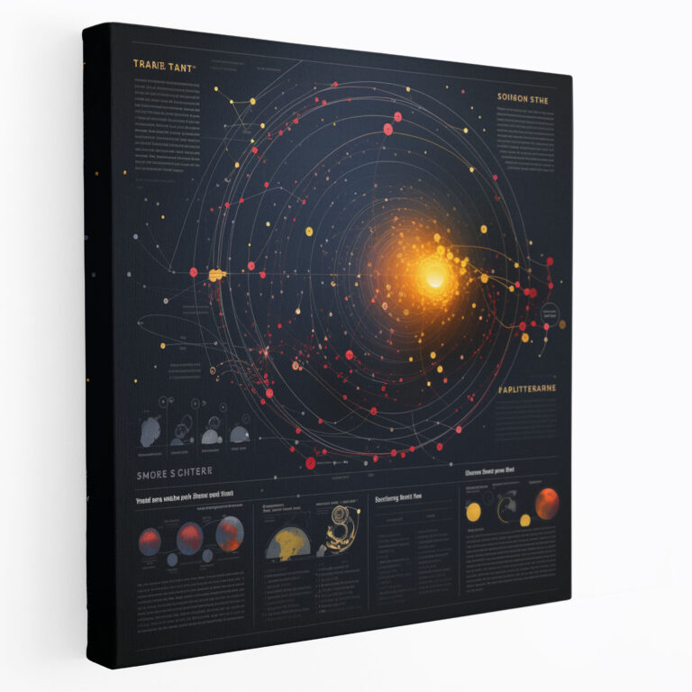 Educational Star Map Wall Art - Star Map, Educational, Canvas Wall Art, Home Decoration