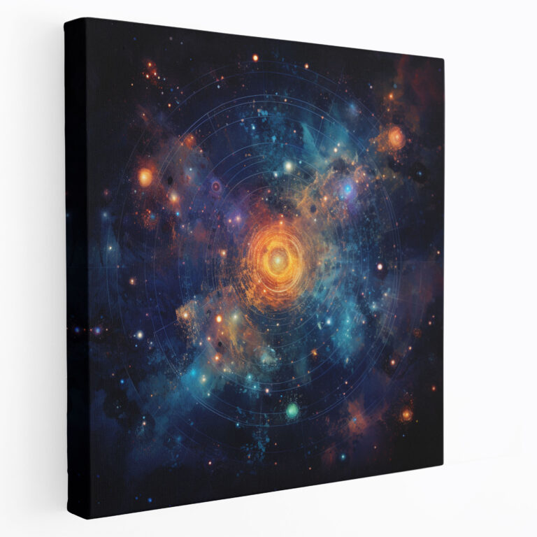 Celestial Night Star Map Canvas Print - Star Map, Night Sky, Wall Art, Wall Decoration