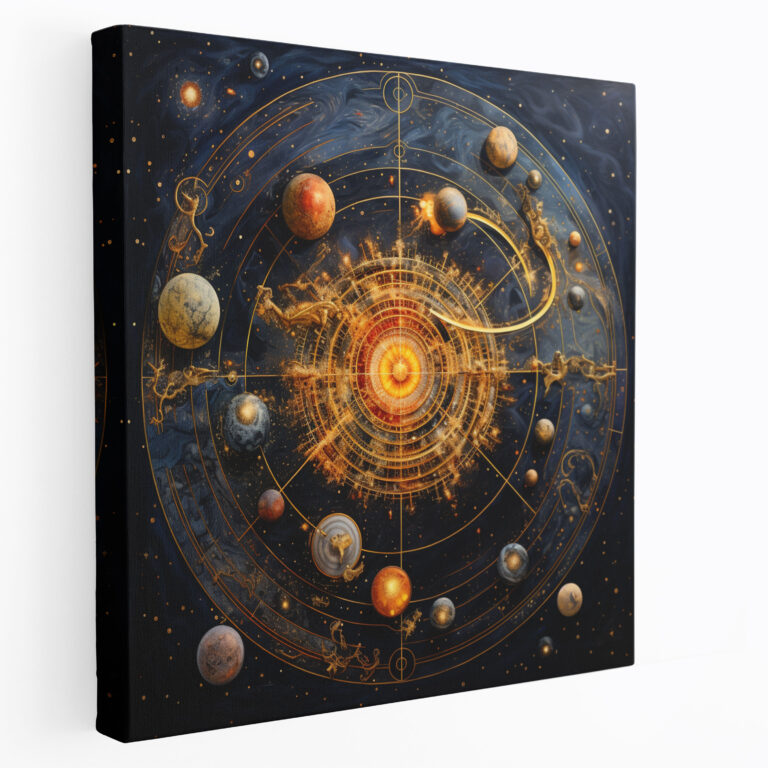 Astronomical Star Map Canvas Print - Star Map, Vibrant Colors, Wall Decoration, Canvas Print