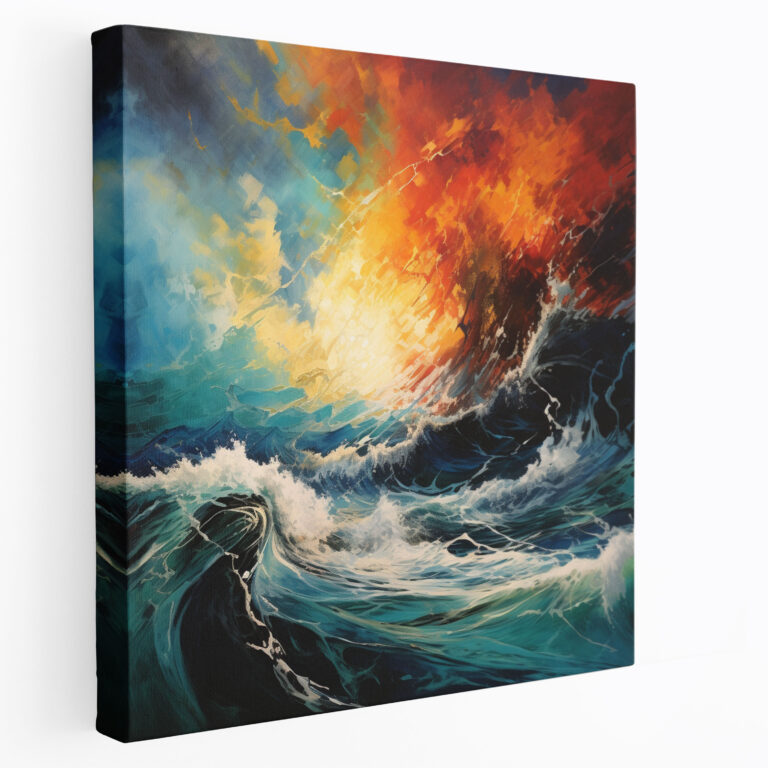 Stormy Abstract Canvas Print - Storm, Storm, Bold Colors, Abstract Painting