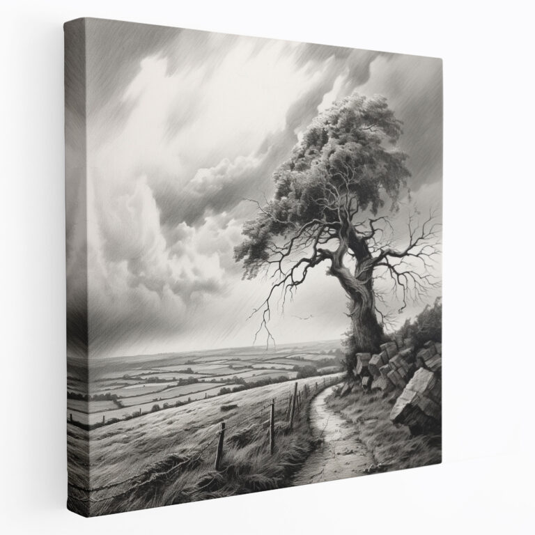 Resilient Tree Canvas Print - Storm, Wall Art, Canvas Print, Canvas