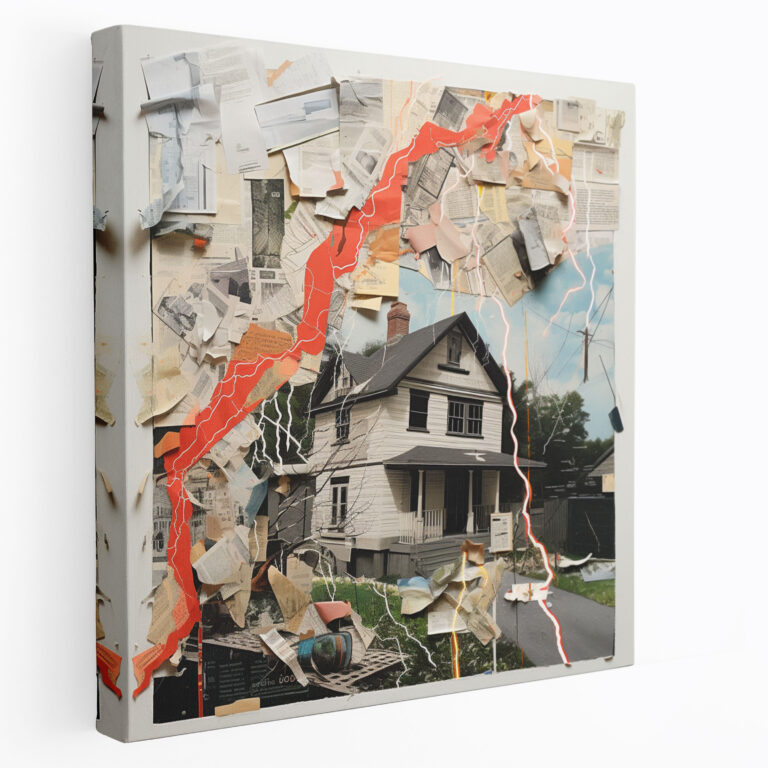 Storm Wall Art - Storm, Collage Artwork, Canvas, Canvas Print