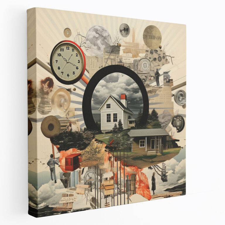 Storm Collage Wall Art - Storm, High Quality Canvas Print, Storm Wall Art, Collage Artwork Canvas Print