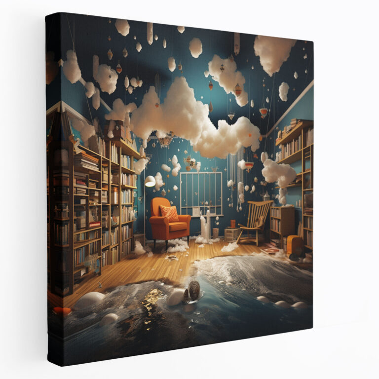 Dreamy Tempest Canvas Print - Storm, Dreamy Tempest Home Decoration, Surreal Artwork Wall Art, Storm Canvas Print