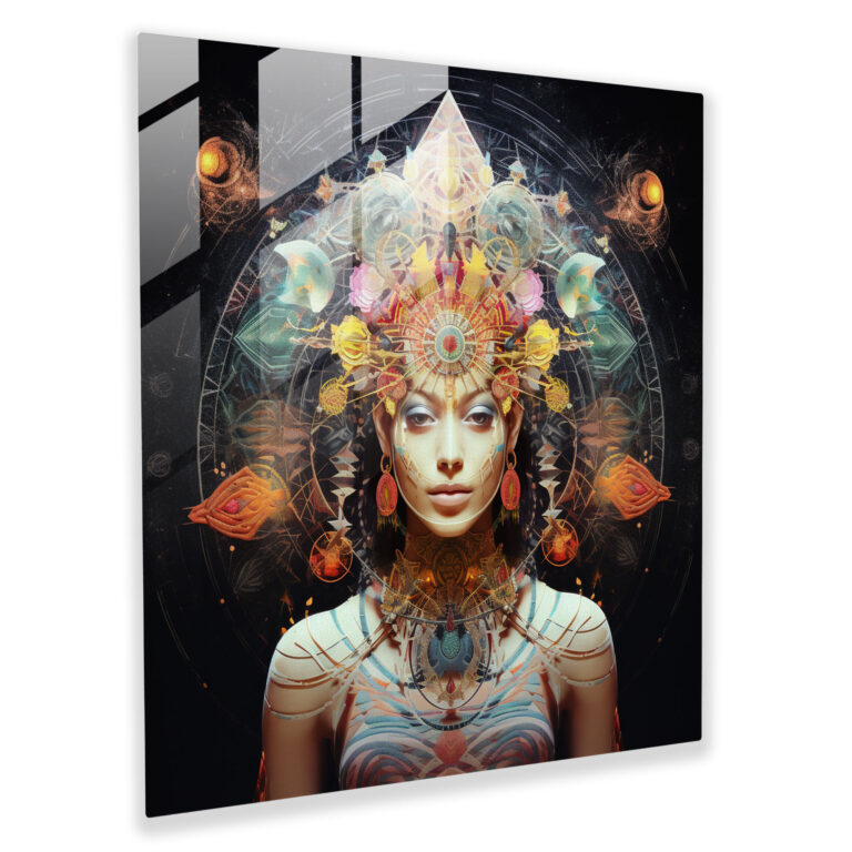Sacred Symbols Glass Print - Spiritual, Modern Art, Glass Print, Glass Art