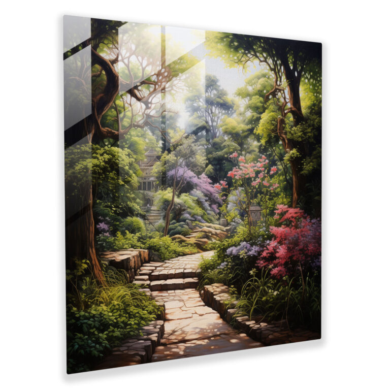 Path To Serenity Glass Print - Spiritual, Glass Art, Wall Decoration, Glass Print