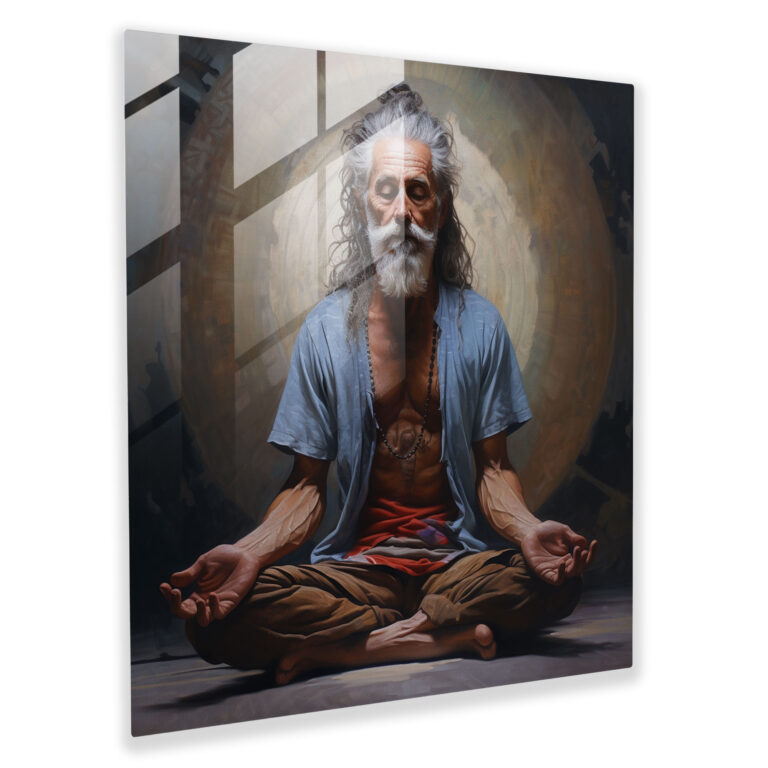 Spiritual Enlightenment Glass Print - Spiritual, Modern Art, Spiritual, Peace