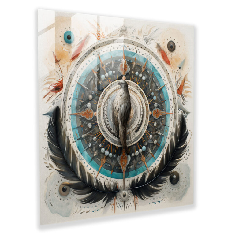 Soul's Harmony Glass Print - Spiritual, Spiritual, Mandala, Mixed Media