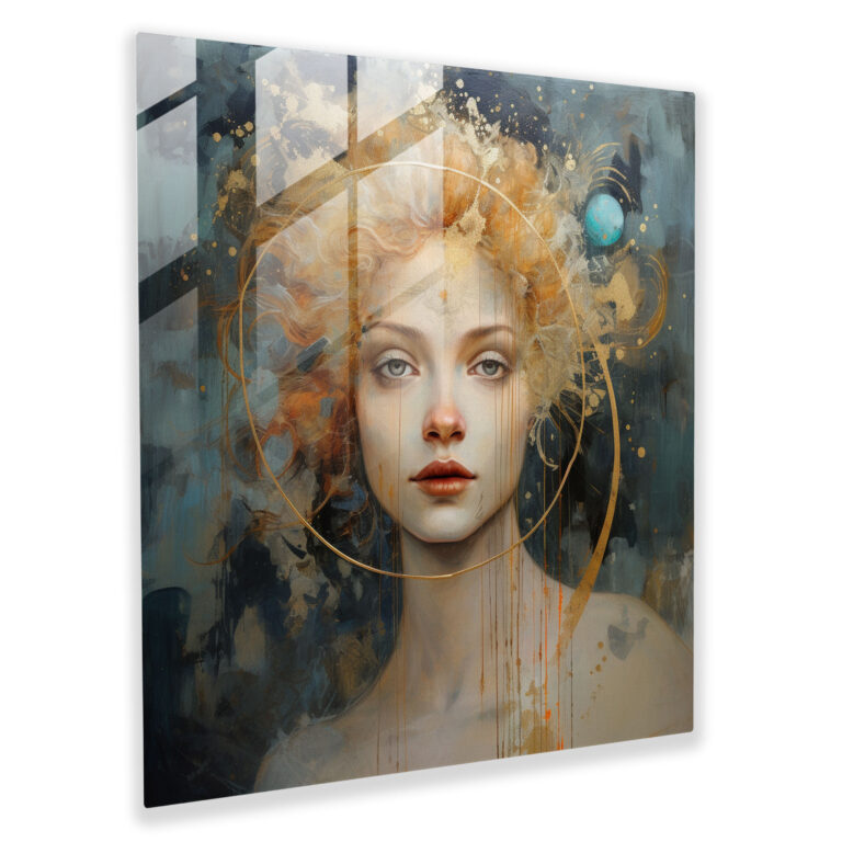 Ethereal Fusion Glass Print - Spiritual, Mixed Media Artwork, Modern Art, Glass Art