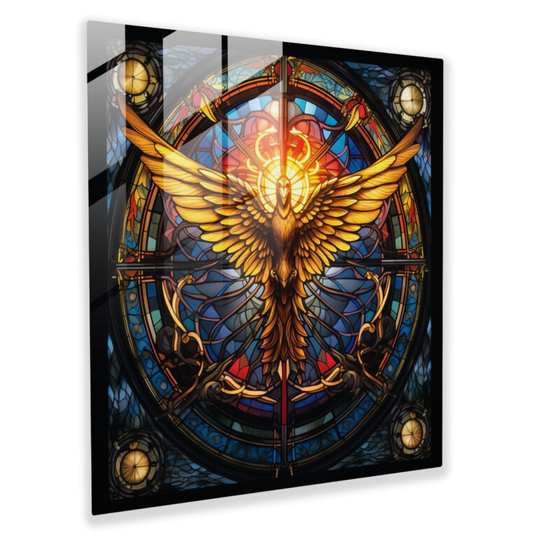 Divine Portrayal Glass Print - Spiritual, Imagery, Glass Print, Sacred Symbols