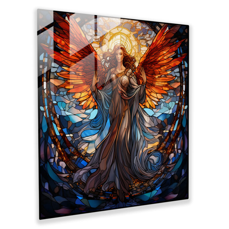 Spiritual Angel Glass Print - Spiritual, Glass Art, Home Decoration, Glass Print