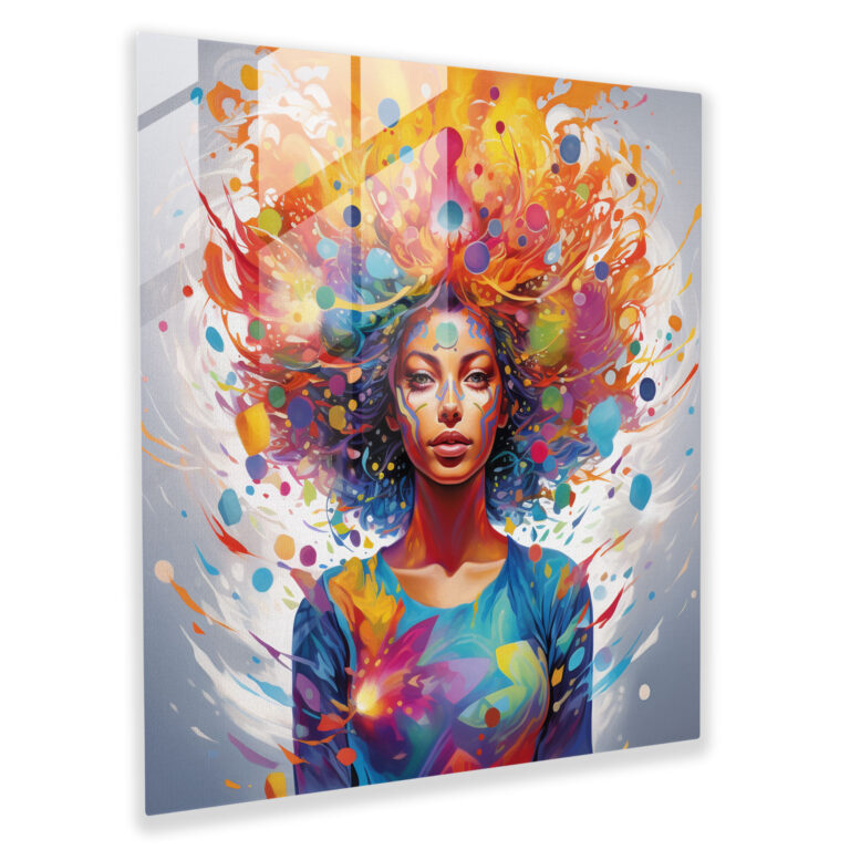 Chakra Burst Glass Print - Spiritual, Chakras, Wall Decoration, Pop Art
