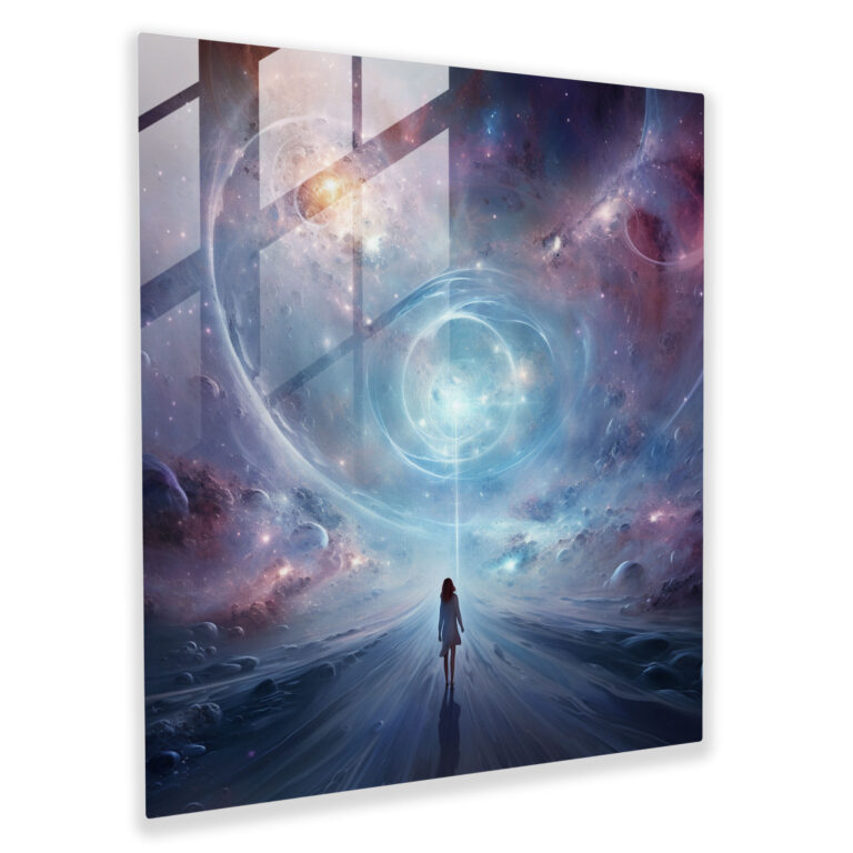 Celestial Essence Glass Print - Spiritual, Ethereal, Glass Print, Celestial Beings