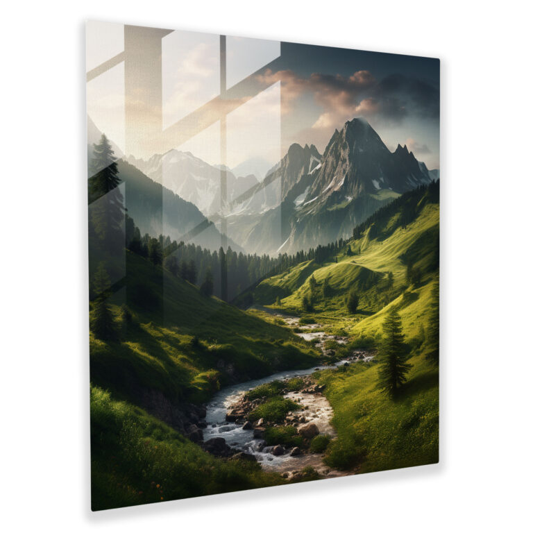 Majestic Serenity Glass Print - Spiritual, Soft Morning Light, Glass Wall Art, Spiritual