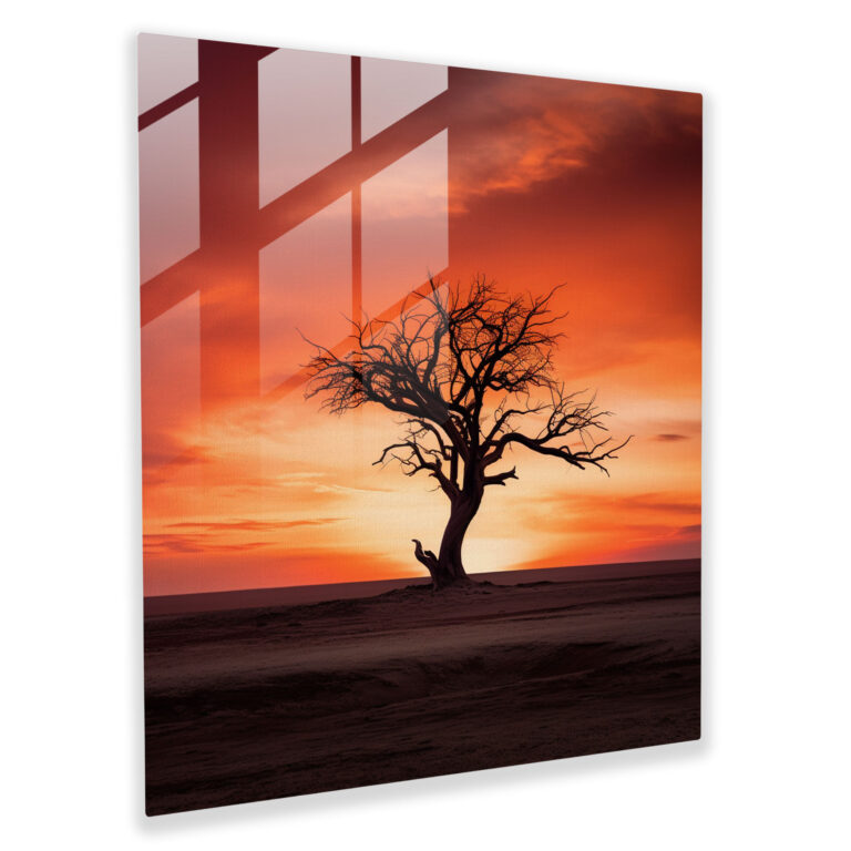 Minimalist Sunset Glass Print - Sunset, Wall Decoration, Glass Art, Modern Art